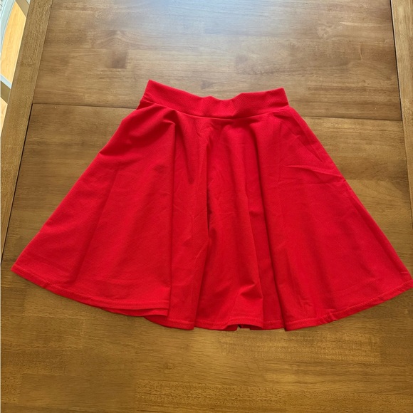 Urban CoCo Women's Red Midi Skirt Flared Casual High Waisted Skirt size medium - Picture 5 of 10